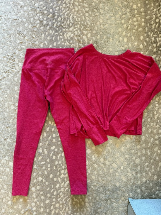 Beyond Yoga Pants - Beyond Yoga Raspberry Pink Lounge Set - Top & Leggings